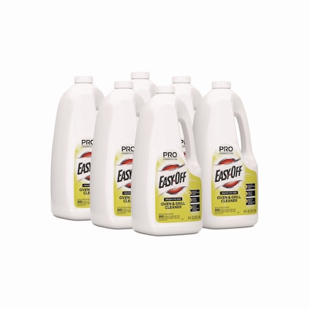 Professional Easy-Off Heavy Duty Oven And Grill Cleaner Degreaser, 2 Qt Jug, Liquid, Clear, 6 PK 62338-80689